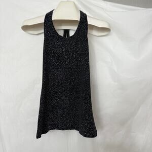 Lululemon Womens Grey Polka Dot Grey White Racerback Athletic Tank Top